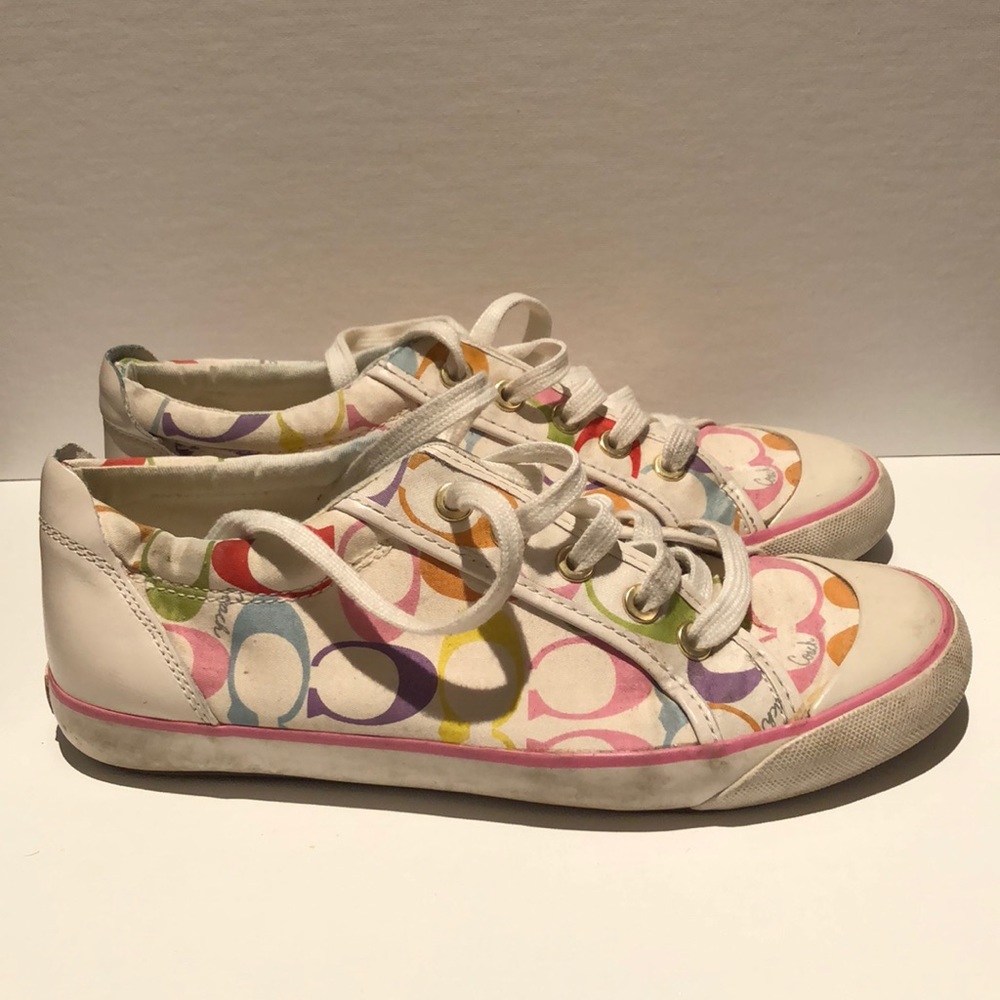 Coach Barrett Rainbow Logo Sneakers